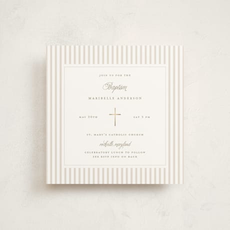 Foil-Pressed Baptism and Christening Invitations