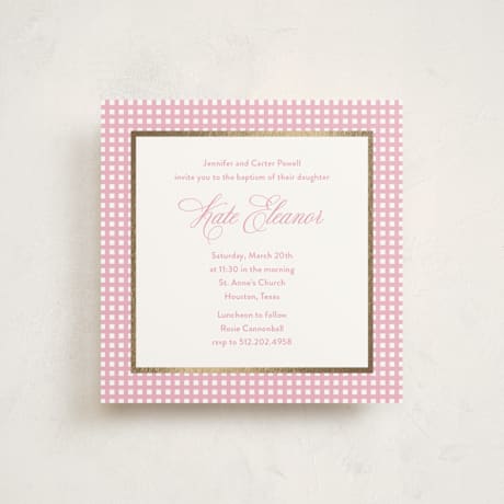 Foil-Pressed Baptism and Christening Invitations