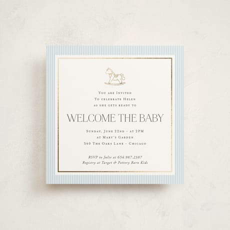 Foil-Pressed Baby Shower Invitations