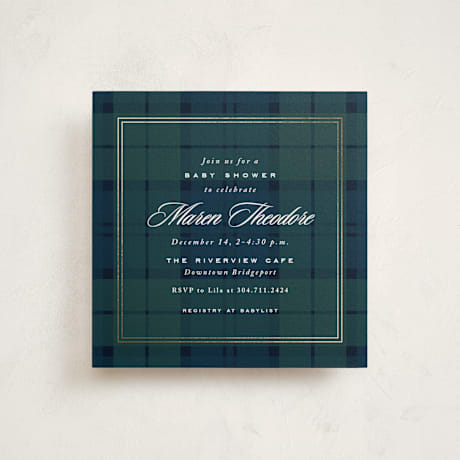 Foil-Pressed Baby Shower Invitations