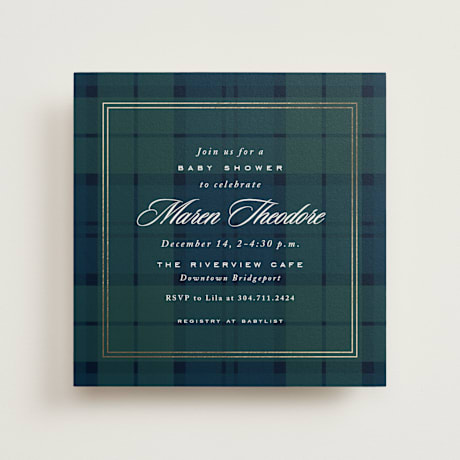 Foil-Pressed Baby Shower Invitations