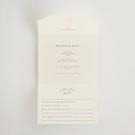 All-in-One Foil-Pressed Wedding Invitations