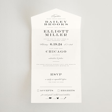 All-in-One Wedding Invitations