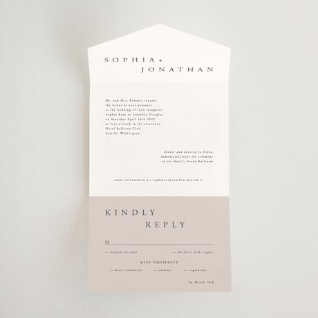 All-in-One Wedding Invitations