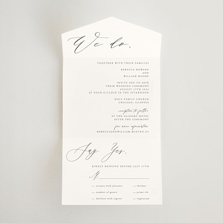 All-in-One Wedding Invitations