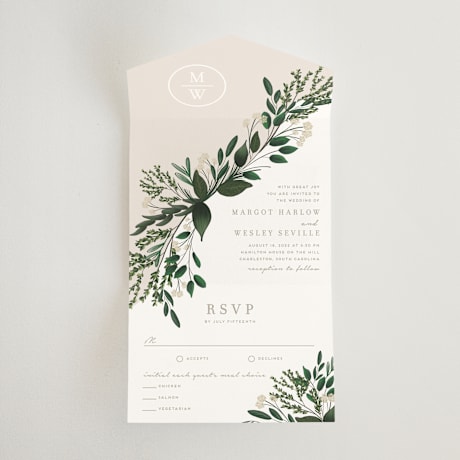 All-in-One Wedding Invitations