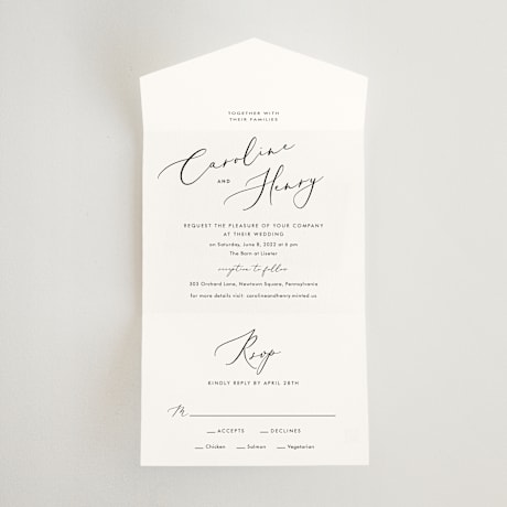 All-in-One Wedding Invitations