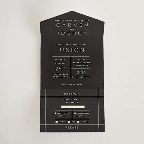 All-in-One Wedding Invitations