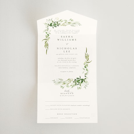 All-in-One Wedding Invitations