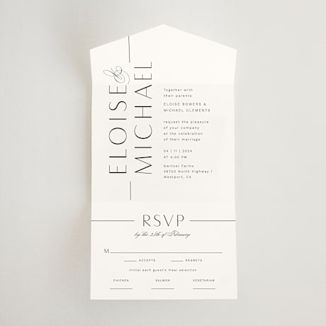 All-in-One Wedding Invitations