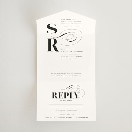 All-in-One Wedding Invitations