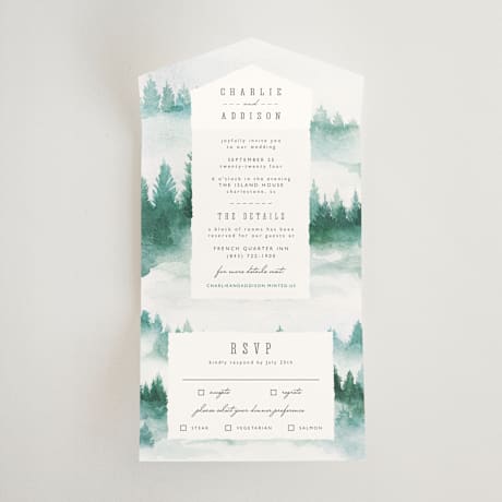 All-in-One Wedding Invitations