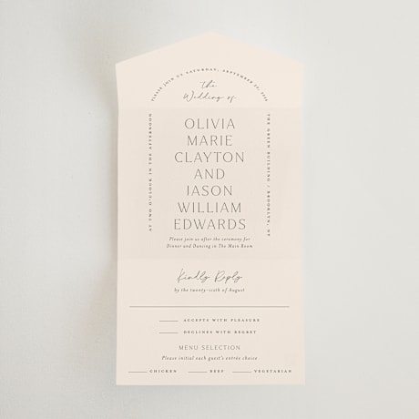 All-in-One Wedding Invitations