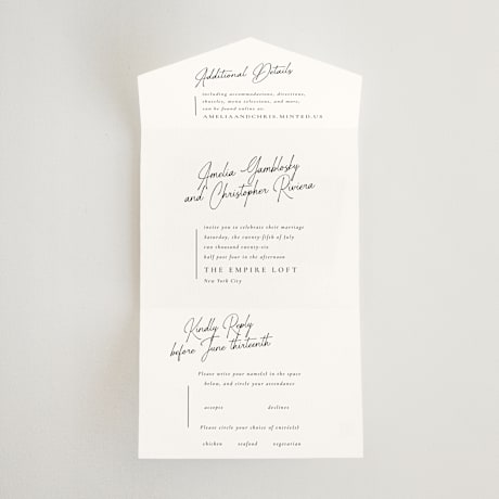All-in-One Wedding Invitations