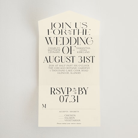 All-in-One Wedding Invitations
