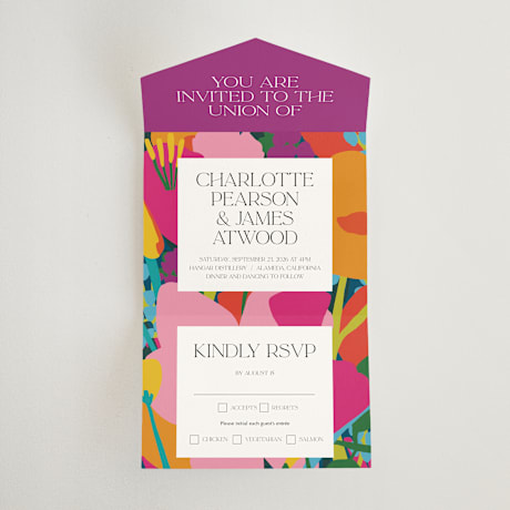 All-in-One Wedding Invitations