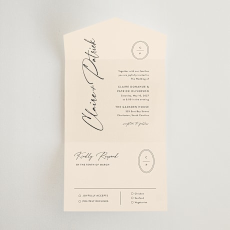 All-in-One Wedding Invitations