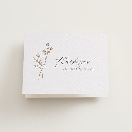 Letterpress Bridal Shower Thank You Cards