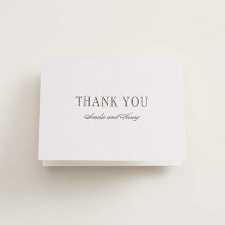 Letterpress Wedding Thank You Cards