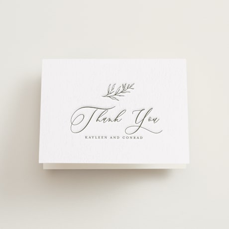 Letterpress Wedding Thank You Cards