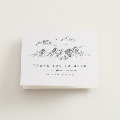 Letterpress Wedding Thank You Cards
