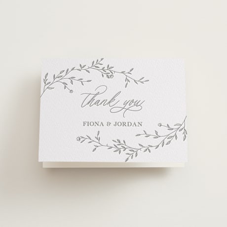 Folded Wedding Thank You Cards