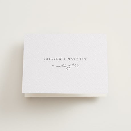 Folded Wedding Thank You Cards