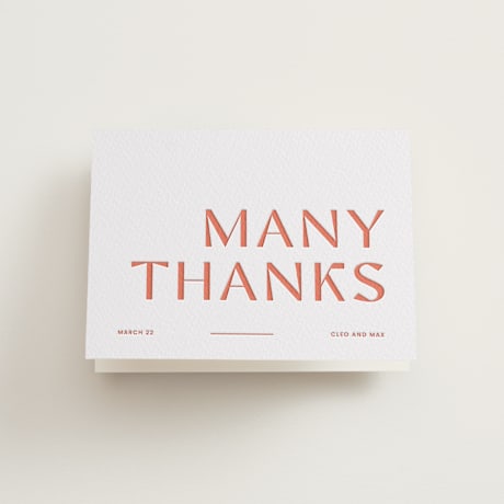 Letterpress Wedding Thank You Cards