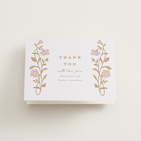 Folded Wedding Thank You Cards