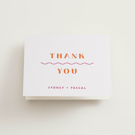 Letterpress Wedding Thank You Cards