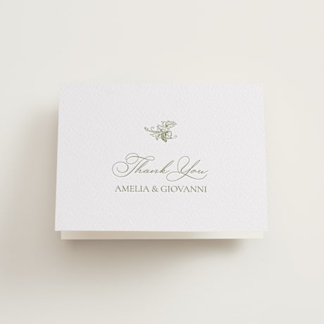 Folded Wedding Thank You Cards