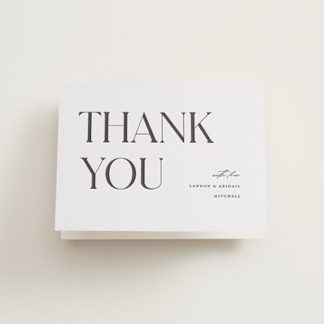 Folded Wedding Thank You Cards