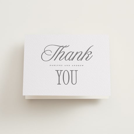 Letterpress Wedding Thank You Cards