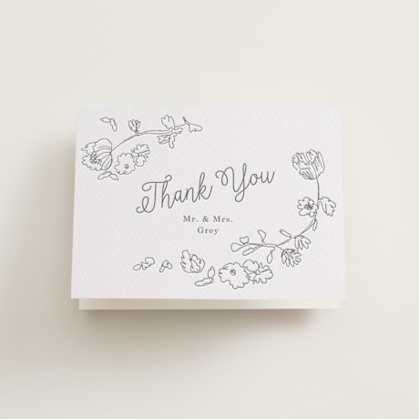 Folded Wedding Thank You Cards