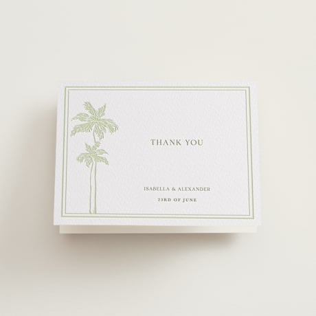 Folded Wedding Thank You Cards