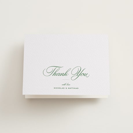 Folded Wedding Thank You Cards