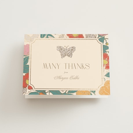 Foil-Pressed Bridal Shower Thank You Cards