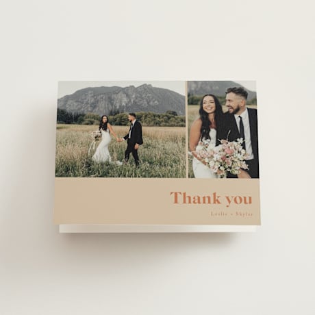 Folded Wedding Thank You Cards