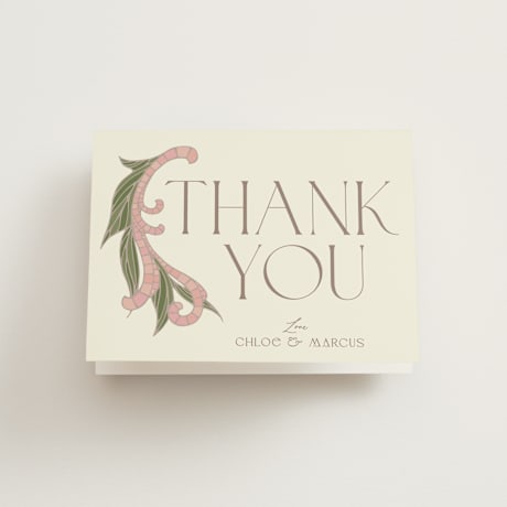 Folded Wedding Thank You Cards