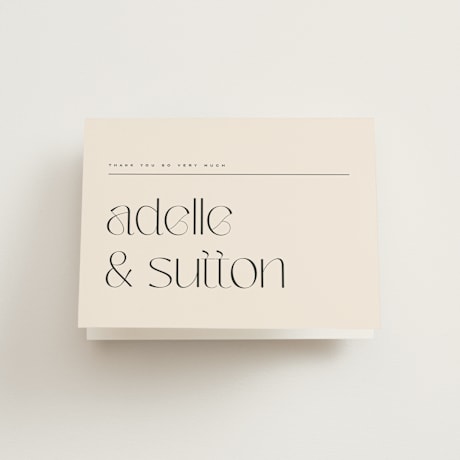 Folded Wedding Thank You Cards