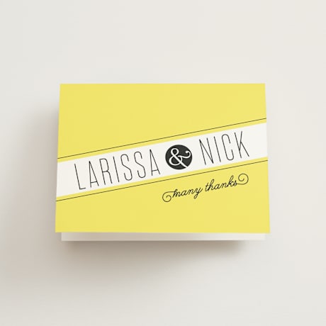 Folded Wedding Thank You Cards