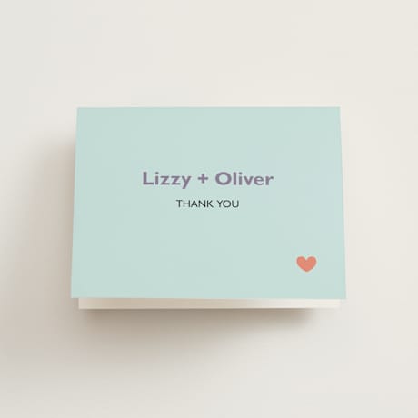 Folded Wedding Thank You Cards