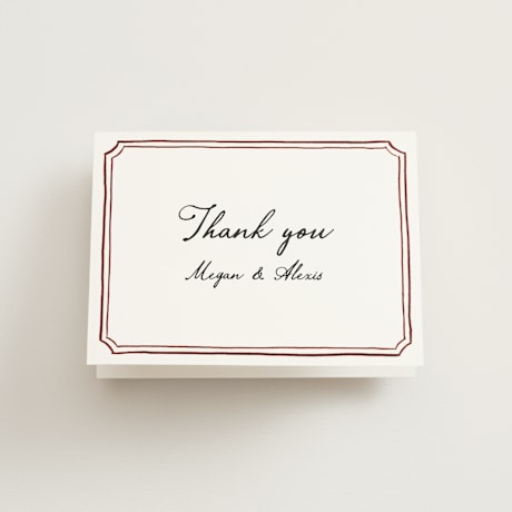 Folded Wedding Thank You Cards