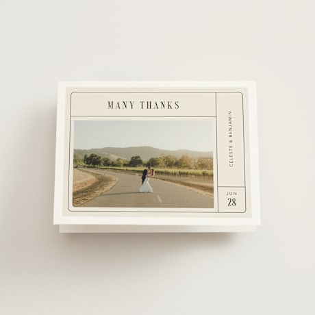 Folded Wedding Thank You Cards
