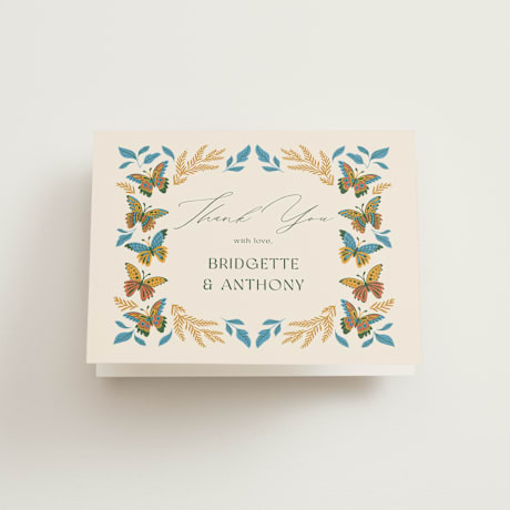 Folded Wedding Thank You Cards