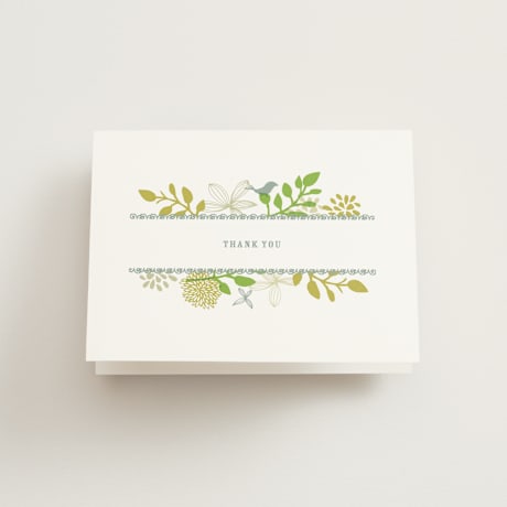 Folded Wedding Thank You Cards