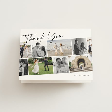 Folded Wedding Thank You Cards