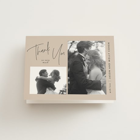 Folded Wedding Thank You Cards