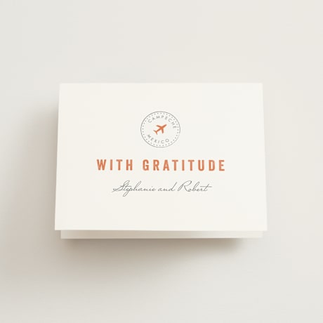 Folded Wedding Thank You Cards