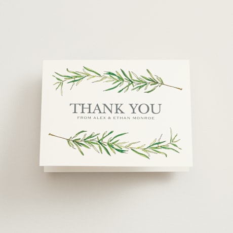 Folded Wedding Thank You Cards